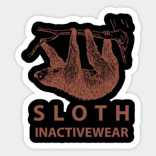 Funny Sloth Inactivewear Sticker